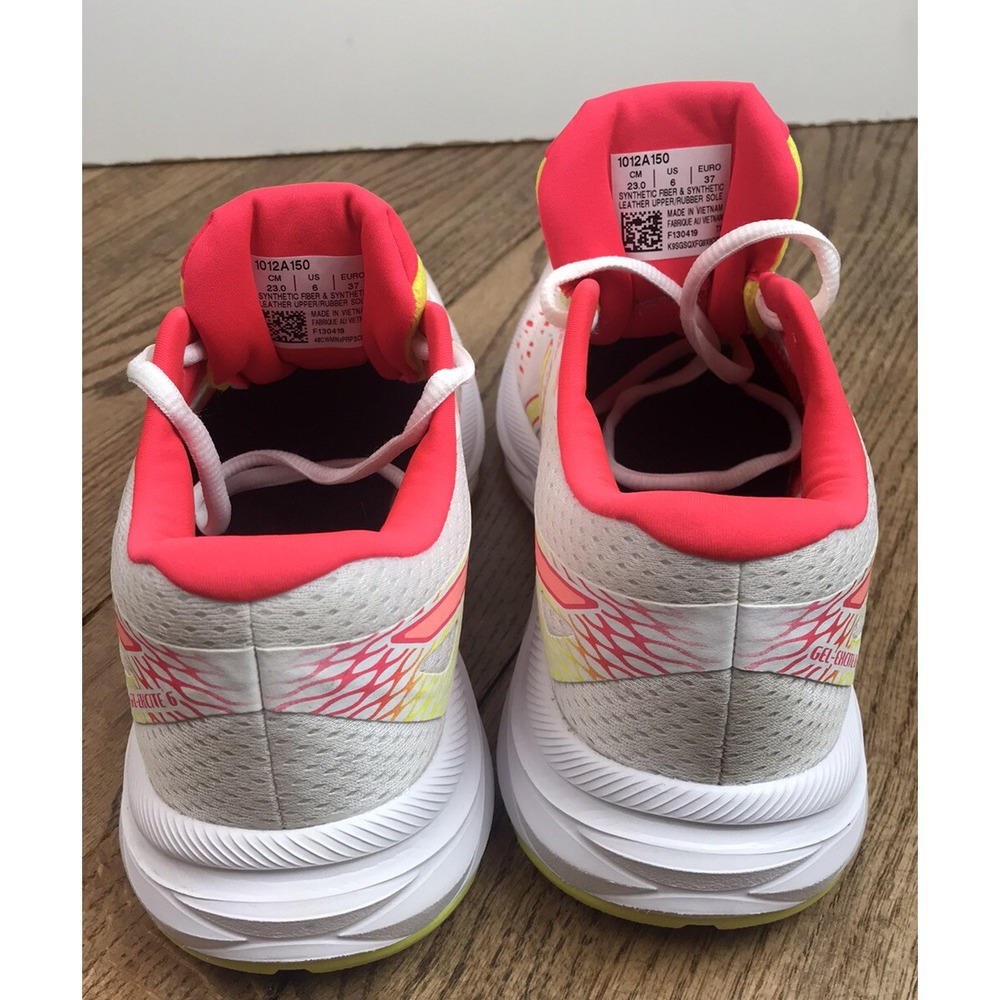 Asics Women's Gel-Excite 6 White Orange 1012A150 Running Shoes Size 6 EUC Mint - Picture 7 of 9